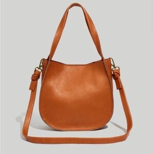Madewell Brown Leather Sydney Shoulder Bag in Burnished Caramel